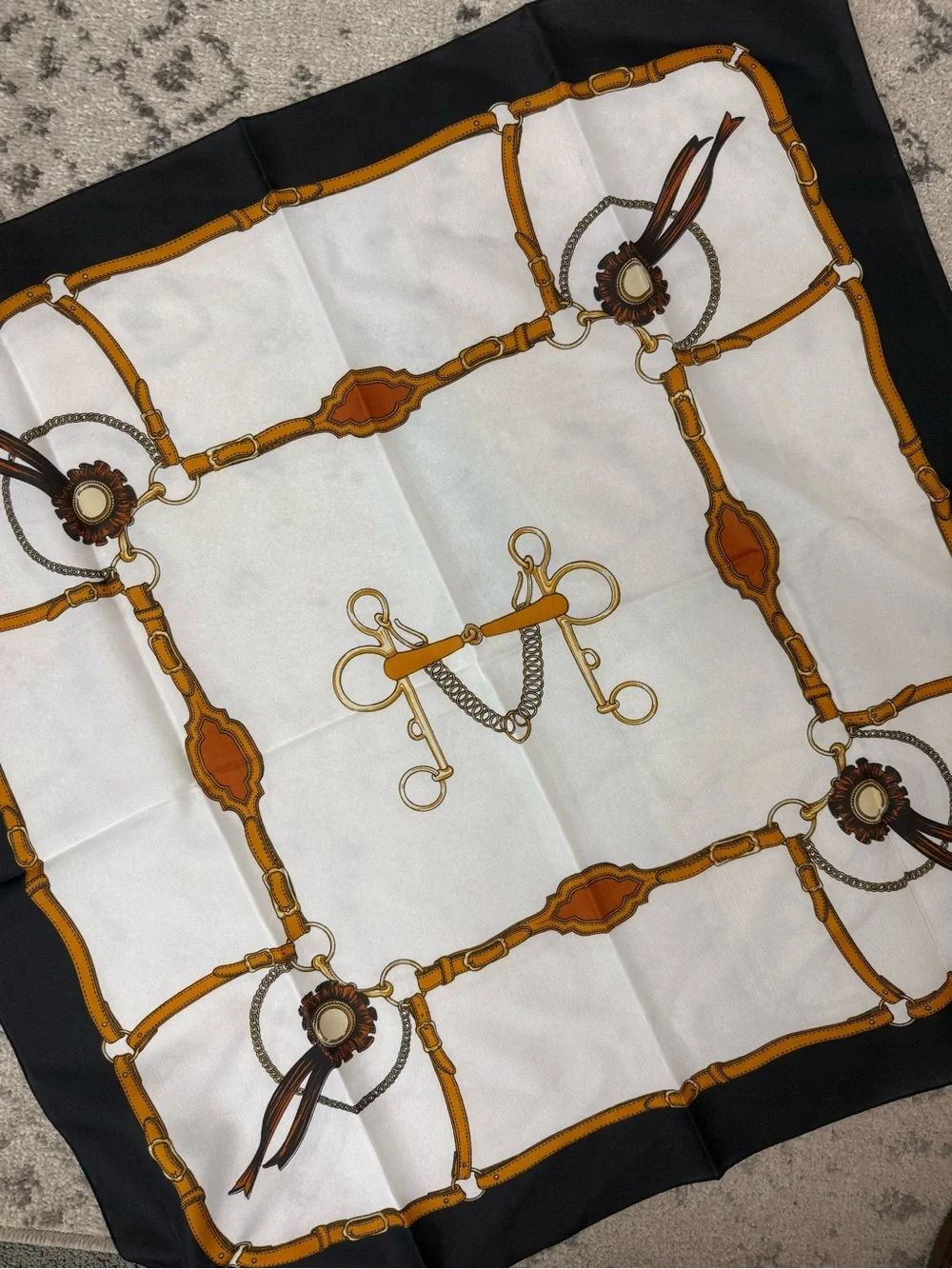 Polyester Equestrian Detailed Scarf Lot of Five